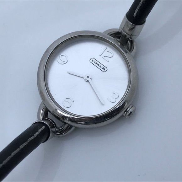 Coach New York Women Watch Black Leather Band CA.3 - Picture 2 of 9